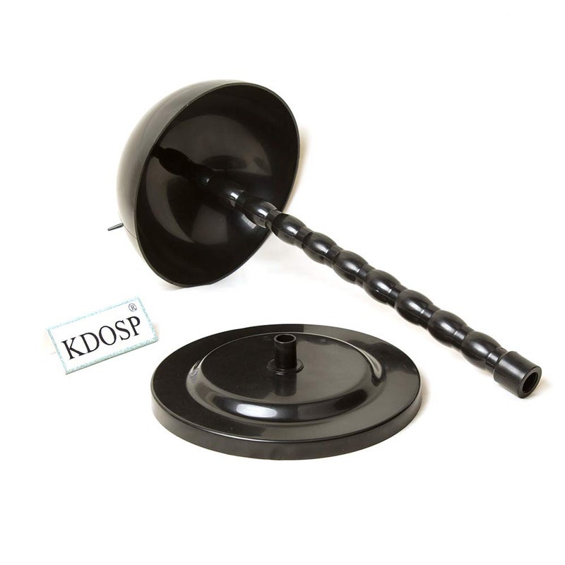 KDOSP Wig Stand Plastic Hat Display Wig Head Holders Mannequin Head/Stand Portable Wig Stand Use Hat For Styling Drying Display Black Plastic wigstand (Black) - Image 2